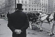 Cabby and horse on 60th Street Central Park New York 1960 Old Photo picture
