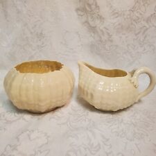 Belleek Fermanagh 3rd Mark - Limpet Pattern - Creamer and Sugar picture