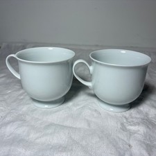 Thomas Rosenthal Group Classic Rose Tea Cups White Germany Set of 2 picture