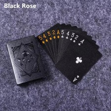 Diamond Waterproof Black Golden Cards Plastic Poker Playing HD Deck of Car picture