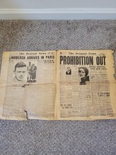 The Detroit News Newspaper Replica Big  Important Titles 1920 To 1945 picture