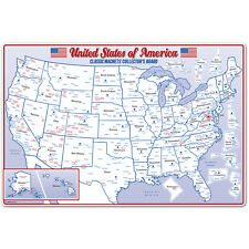 Premium State Map Magnet Collector's Metal Display Board (Board Only) picture