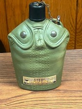 1979 Jim Beam Bourbon Empty Army US Military Marines USMC WW2 Canteen Decanter picture