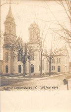 J50/ Owego New York RPPC Postcard c1910 Baptist Church  41 picture