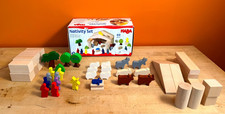 HABA Wooden Nativity Set 44pc Beechwood Spielkrippe New Old Stock picture