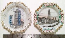 Vintage San Francisco Souvenir Mini Plates Ferry Building Call Building Pair 3