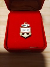 RARE WARTIME PLASTIC Vtg WWII US Military Brother Pin picture