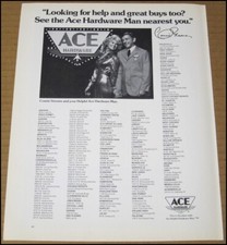 1976 Connie Stevens Ace Hardware Store Print Ad Advertisement Vintage Chicago picture