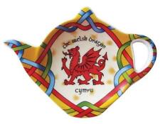 Welsh Dragon Teabag Holder Irish Tea Bag Coaster Wales Teapot Shaped Resting ... picture