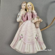 Vintage Lenwile China Ardalt Japan Bisque Figurine Nightlight Lamp Victorian picture