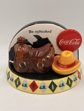 Vintage Coca-Cola Salt & Pepper Shakers Cowboy Boot Sombrero Western Set picture