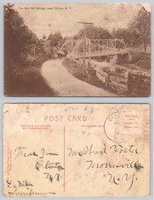 Red Mill Bridge Clinton NY Postcard c1910 G. Floyd King Printed Germany picture