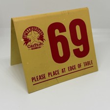 Carl's Jr 50th Anniversary Table Tent Sign #69 -  picture
