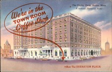 Boston Massachusetts Copley Plaza Hotel Coffee Shop c1930-50s Vintage Postcard picture