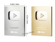 YouTube Play Button silver gold YouTube custom award plaque wall Decoration picture