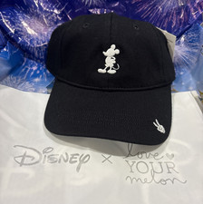 Disney X Love Your Melon Mickey Peace Fit Knit Baseball Cap Hat NWT With Bag picture