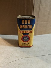 Vintage OUR BRAND Ginger SPICE TIN, IMPERIAL TEA Co. , HARRISBURG, PA picture