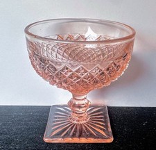 1930's Miss America Pink Depression Glass Champagne / Sherbet, Anchor Hocking picture