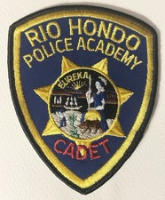 Rare, Vintage RIO HONDO POLICE ACADEMY CADET Patch in Whittier CA 4” X 5” picture
