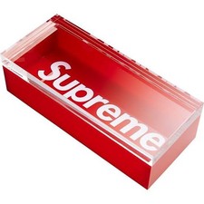 SUPREME New York Logo Acrylic Lucite Box FW16 Red BRAND NEW FALL 2016 picture