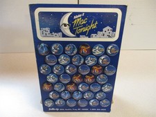 McDonalds 1988 Mac Tonight Button (Pin) Display - 39 Buttons - New Old Stock picture