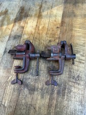 Antique Early Pair of 1900s BONNEY Clamp-On Jeweler's Anvil Vises NO 112 . picture