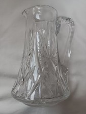 Vintage European cut glass pitcher from 1960s - two available picture