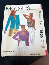 McCall's Pattern (Misses' Jacket and Camisole) size 10 bust 32.5 picture