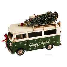 Handmade 1960s Iron Volkswagen Bus Christmas W/ Christmas Tree & Christmas picture