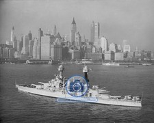 USS COLORADO (BB-45) U.S. NAVY IN MANHATTAN NEW YORK 1932 8X10 B&W PHOTO picture