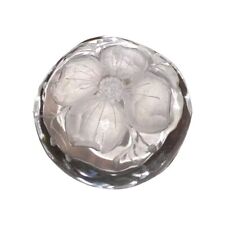 VTG Intaglio Acrylic Flower Paperweight Small AW Signed Dated picture