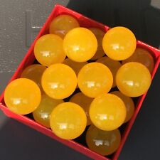 20pc Natural yellow agate Quartz hand Carved ball crystal Reiki healing picture
