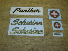 Mint Complete Schwinn Approved Mens Panther Bicycle Decal Set picture