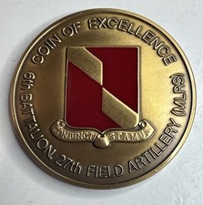 Challenge Coin US Army 6th Battalion 27th Field Artillery MLRS / Commander Award picture