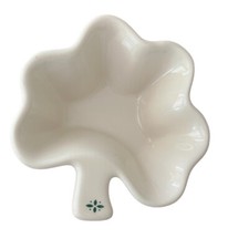 Longaberger Irish Shamrock Candy Trinket Jewelry  Dish Stoneware Pottery USA picture