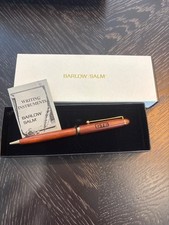 Vintage Barlow/Salm GTE Branded Wooden Pen With Gold-Tone Accents In Gift Box picture