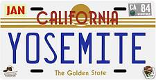 Yosemite National Park 1980s California License plate picture
