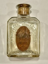 1910-1930s Marcelle Brilliantine ABM Glass Bottle Hair Styling Oil Chicago s6 picture
