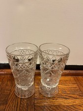 Lot of 2 Vintage Indiana Glass Whitehall Colony Cubist Clear Ice Tea Tumblers 6