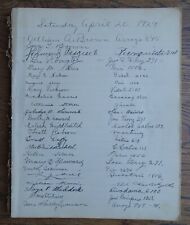 Monticello Indiana Diary Guest Registry ? Autographs? 1920's-1940's picture
