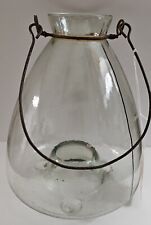 Antique Glass Wire Hanger Bee Wasp Fly Catcher Trap Farmhouse Tabletop 10in Xxu picture