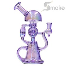 Recycler Hookah 9inch Glass Bong Water Pipes Tobacco Recycler Bong & 14mm bowl picture