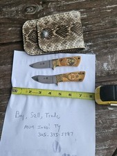 AL MAR RAT PACK RARE 1980S ART KNIFE ENGRAVED CUSTOM  SHEATH picture