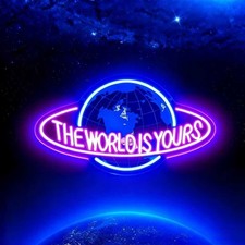 The World is Yours Neon Sign, Led Neon Light Signs for Game Room Wall Decor Ga.. picture