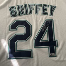 WHITE Seattle Mariners Jersey Ken Griffey Jr. Hand Signed Autographed BAS COA picture