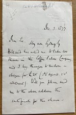 19th Century British Secretary of State Colonies Sir Henry T. Holland Autograph picture