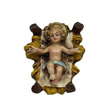 Vintage Fontanini Depose Resin Baby Jesus Figurine Crib Nativity Stamped Italy picture