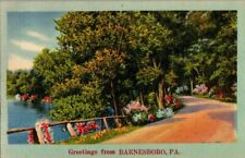 1940'S. GREETINGS FROM BARNESBORO, PA POSTCARD. PL20 picture