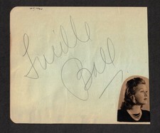 Lucille Ball American Actress Original Signed Autograph Album Page I Love Lucy picture