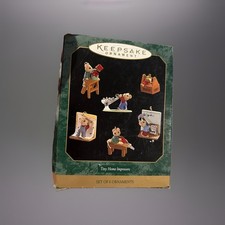 Hallmark Keepsake 1997 Tiny Home Improvers 6 Mice Miniature Christmas Ornaments picture